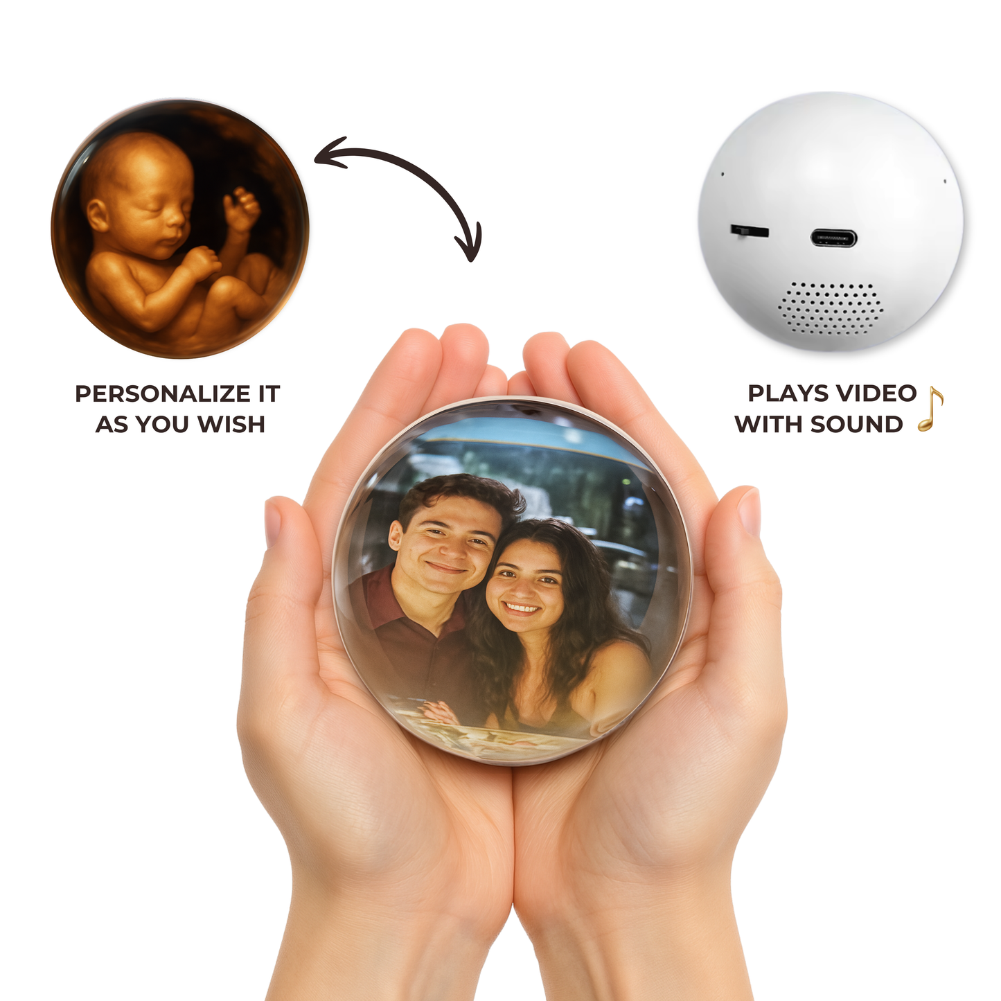 Memory Globe™ – Globes lumineux photo personnalisés