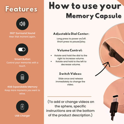 Memory Globe™ – Globes lumineux photo personnalisés